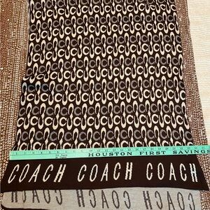 Coach wrap classic signature design brown white and grey. approximately 60x 24”